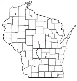 Location of Gordon, Wisconsin