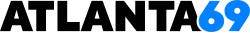 The words "Atlanta 69" in a bold sans-serif font. "Atlanta" is in black and "69" is in light blue.