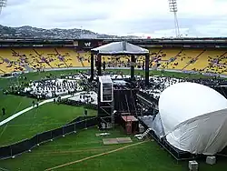 The setup of the stadium before the WWE Road to WrestleMania 22 event on 4 March 2006.