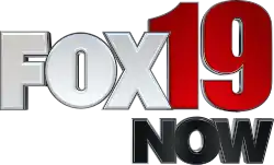 A silver Fox network logo next to a red letter 19 in a sans serif. Below it and to the right, in all caps in black, the word "NOW".