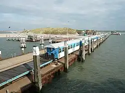 The island railway at the west pier