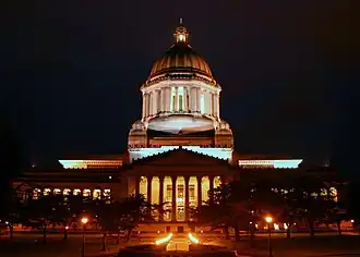 Washington Legislative Building at night