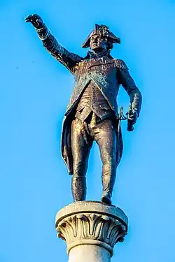 George Washington (1893), by William Rudolf O'Donovan, atop Trenton Battle Monument, Trenton