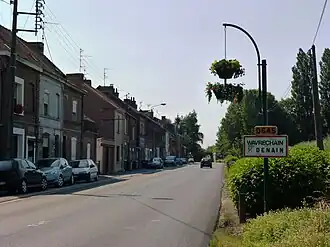 The road into Wavrechain-sous-Denain