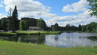 The pond at Lakewood on the Green golf course