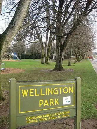 Wellington Park sign