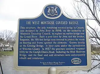 Bridge plaque