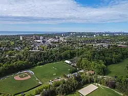 Aerial view of West Hill in 2025