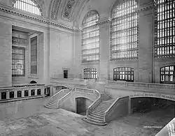 The western balcony in the Main Concourse