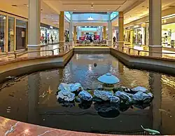 The koi pond, located at the west of the mall, in 2019.