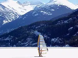 Ice sailing in Whistler.
