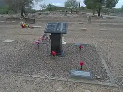 Gravesite of Garth A. Brown in Wickenburg Municipal Cemetery. Brown served as Mayor of Wickenburg from 1970 to 1972.