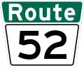 Route 52 marker