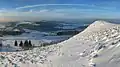 Looking from the Abtsrodaer Kuppe northward over the Rhön Mountains
