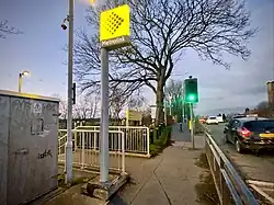The entrance of Withington tram stop on Princess Road