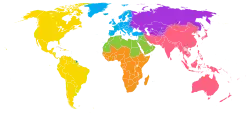 World Organization of the Scout Movement map