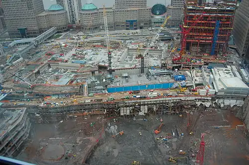 Construction progress, as of April 2010.