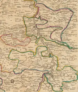 The Prince-Bishopric of Worms circa 1700