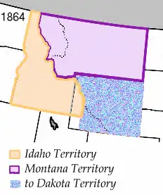 Idaho Territory, Montana Territory, and Dakota Territory after Edgerton's lobbying to the United States Congress and President Abraham Lincoln.