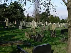 Tombstones in Wrexham Cemetery