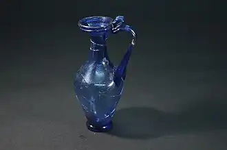 Blue glass flask