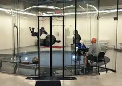 The Military Free-Fall School's MSG George A Bannar Wind Tunnel at YTC is the world's largest, supporting eight simultaneous jumpers.