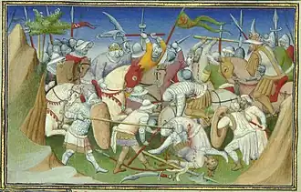 Yagbea Sion battling the sultan of Ada.