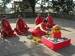 Yajna at the temple