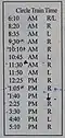 Circle Train Times, 2014