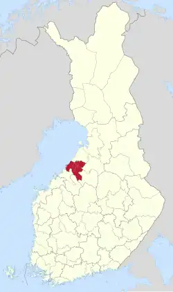 Location of Ylivieska sub-region