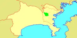 Location of Asahi in Kanagawa