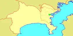 Location of Nishi in Kanagawa