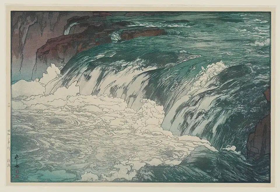Rapids at the Upper Reaches of Tone River, 1928