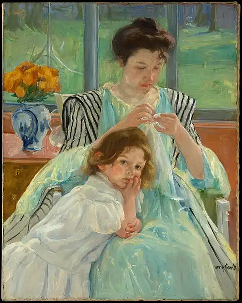Young Mother Sewing (1900), oil on canvas, Metropolitan Museum of Art