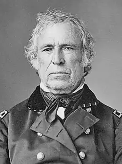Black-and-white photographic portrait of Zachary Taylor