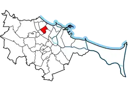 Location of Zaspa-Rozstaje within Gdańsk