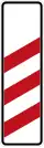 Sign 157-10 / 157-20 Three-striped warning for railroad crossing – 240 m distance