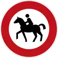 Sign 257-51 Horse-riders prohibited