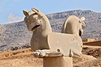 Huma bird at Persepolis
