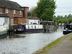 The rear of the "Rose and Crown" pub, on the Zouch Cut