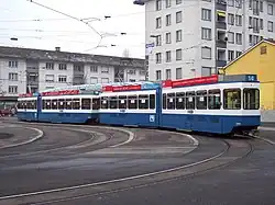 Zurich Be 4-6 Tram 2000 2303 Seebach