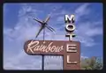 Rainbow Motel sign, in New London, in Wisconsin