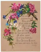 Havergal prayer on a Helga von Cramm chromolithograph, (No. 5. Alpenrose, Gentian, and St. John's Lily).