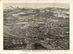 City of Kingston, New York printed by a Philadelphia firm Burleigh signature bottom right