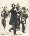 Brazilian President Washington Luís during a military ceremony (late 1920s−early 1930s).