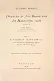 Bianu's Documente de Artă Românească din Manuscripte vechi ("Romanian Artifacts in Old Manuscripts", 1922)